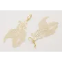 Pendientes perno gancho y pez tropical beige