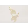 Pendientes perno gancho y pez tropical beige