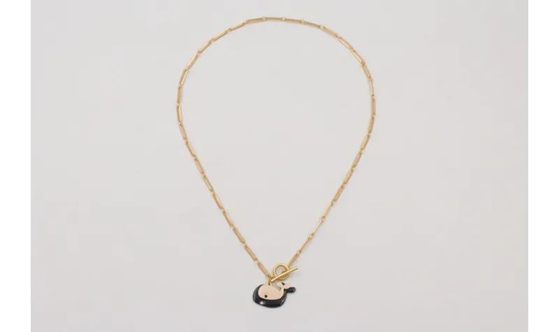 Collar cadena eslabones con cierre de T pequeño,ba