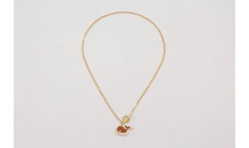 Collar cadena eslabones con cierre de T pequeño,ba