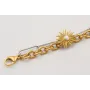 Pulsera doble de ACERO, cadena dorada eslabones re