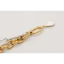 Pulsera doble de ACERO, cadena dorada eslabones re