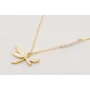 Collar solitario de ACERO con libelula esmaltada b