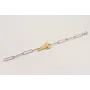 Pulsera cadena ACERO plateada eslabon alargado con