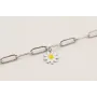 Pulsera cadena ACERO plateada eslabon pequeño con