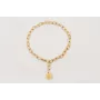 Collar ACERO cadena dorada eslabones,eslabon cosid