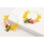 Pendientes aros grandes dorados con ramas de abalo