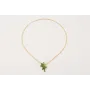 Collar cadena eslabones intercalados dorado mate c
