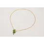 Collar cadena eslabones intercalados dorado mate c