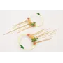 Pendientes aro dragón esmaltado verde con flecos c