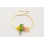 Pulsera semi rigida con burruño bolitas, ramas aba
