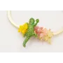 Pulsera semi rigida con burruño bolitas, ramas aba