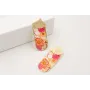 Pendientes perno hoja triangular dorada mate con p