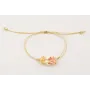 Pulsera hilo dorado con nudo serpiente con burruño