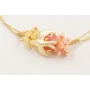 Pulsera hilo dorado con nudo serpiente con burruño