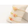 Pulsera hilo dorado con nudo serpiente con burruño