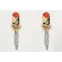 Pendientes pieza flores rosas,blancas,negras con f