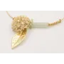 Pulsera hilo metalico dorado palido con nudo macra
