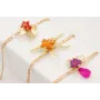 Pulsera cadena eslabones intercalados con centro f