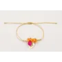 Pulsera hilo metalico dorado mate con nudo serpien