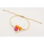 Pulsera hilo metalico dorado mate con nudo serpien