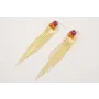 Pendientes fleco dorado mate con burruños de bolit