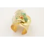Brazalete ancho con centro lentejuelas disco dorad
