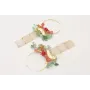 Pendientes aro plano dorado mate con ramas de chip