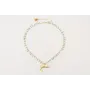 Collar cadena  colgante bola turquesa y estrella d