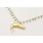 Collar cadena  colgante bola turquesa y estrella d