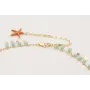 Collar cadena  colgante bola turquesa y estrella d