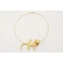 Collar hilo flexible dorado mate con lagarto grand