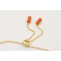 Pulsera cadena eslabón pequeño dorado mate con lag