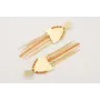 Pendientes triangulo dentado con colgante semi ova
