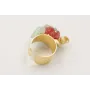 Anillo con caracola y concha dorado mate con rama 