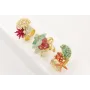 Anillo con estrella coral frambuesa, burruño bolit
