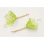 Pendientes cadena strass cristal opal con campanil