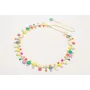 Collar esmaltitos de colores con cadena eslavón ov