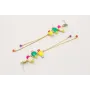 Pendientes perno gota esmaltda turquesa con distin