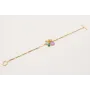 Pulsera cadena listones con centro esmaltitos y bu
