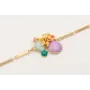 Pulsera cadena listones con centro esmaltitos y bu