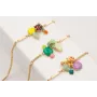 Pulsera cadena listones con centro esmaltitos y bu