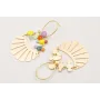 Pendientes herradura con lámina babero con esmalti