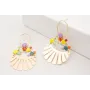 Pendientes herradura con lámina babero con esmalti