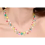 Collar esmaltitos de colores a 2 alturas con caden