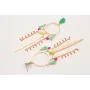 Pendientes perno gota esmaltada turquesa con aro 6