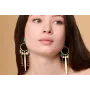 Pendientes perno gota esmaltada turquesa con aro 6