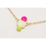 Solitario cadena micro ovalos dorado mate con esma