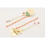 Pendientes perno semi disco satinado con semicircu
