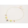 Collar cadena eslabón ovalado con esmaltitos de co